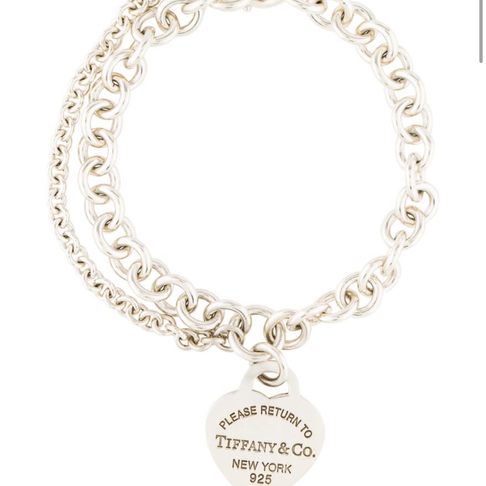 Tiffany & Co double chain silver bracelet.